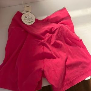 aerie hot pink biker shorts